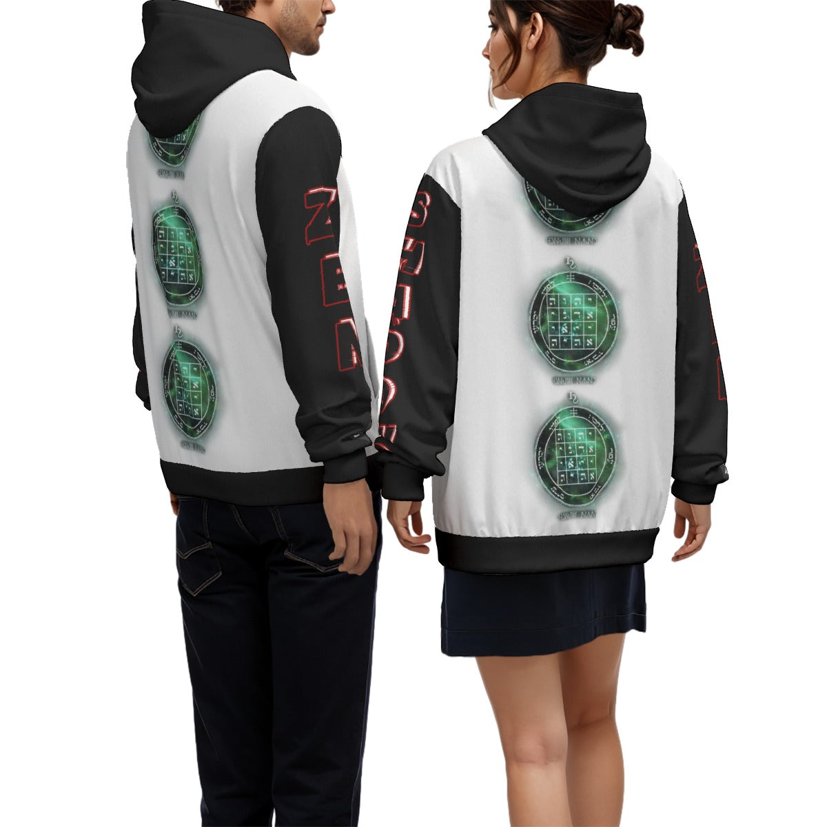 1st Pentacle of Saturn Unisex All-Over Pullover Hoodie - Causes Others to do As You Request