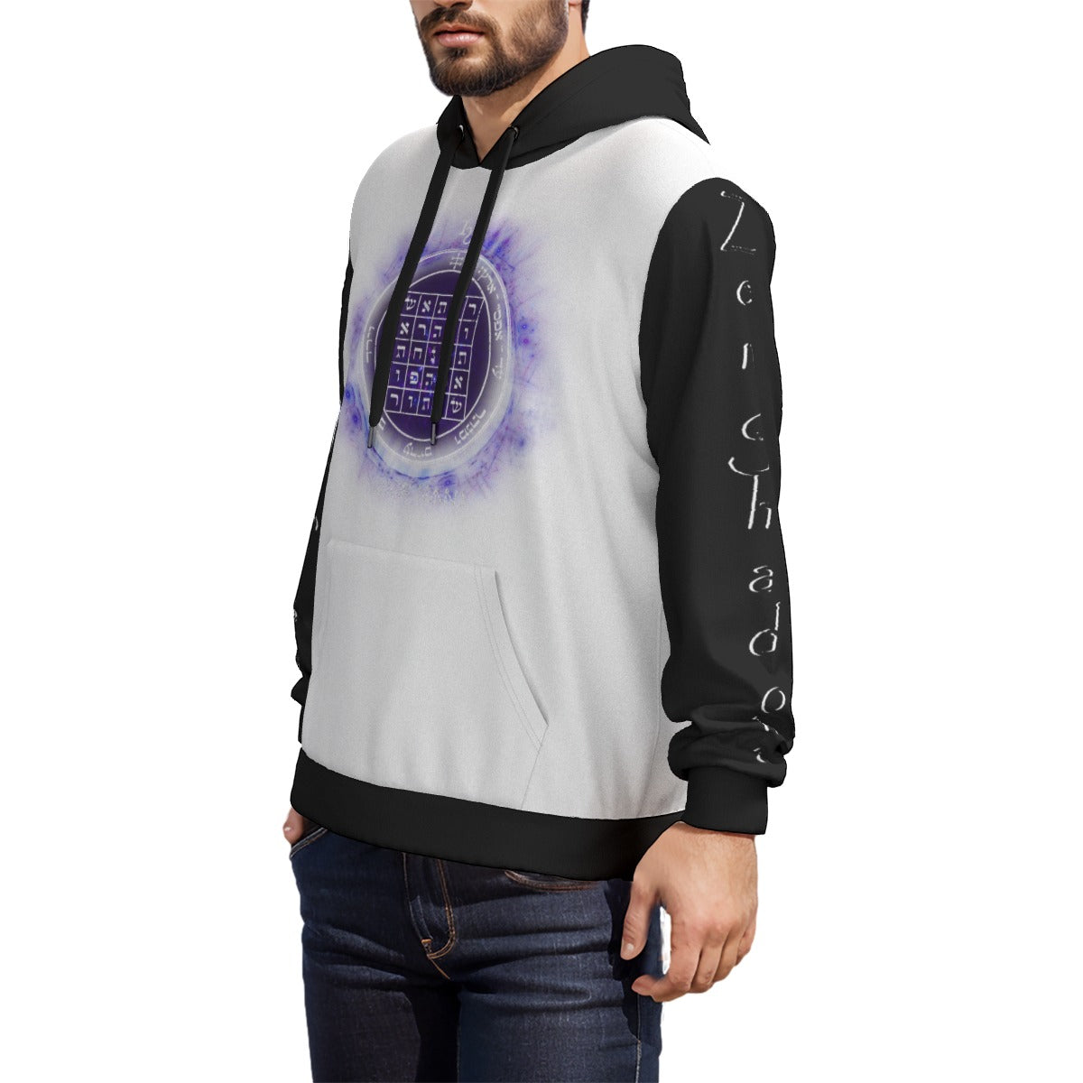 2nd Pentacle of Saturn All-Over Print Unisex Pullover Hoodie -  Power of Persuasion